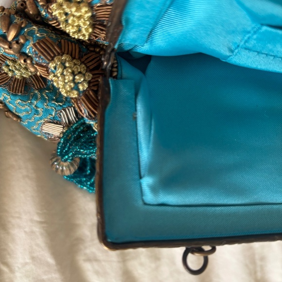 Beaded Brown and Turquoise Purse - Picture 8 of 8